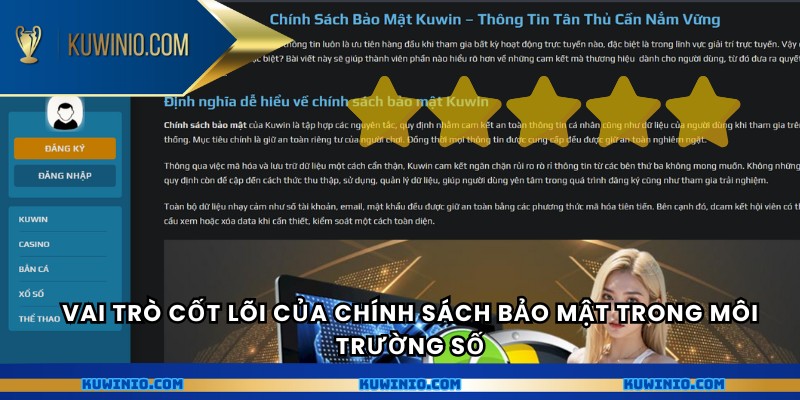 Vai trò cốt lõi của chính sách bảo mật trong môi trường số