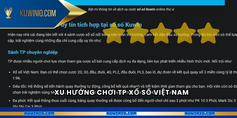 Xu hướng chơi TP xổ số Việt Nam