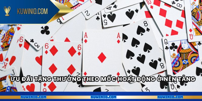 Ưu đãi tặng thưởng theo mốc hoạt động ở nền tảng